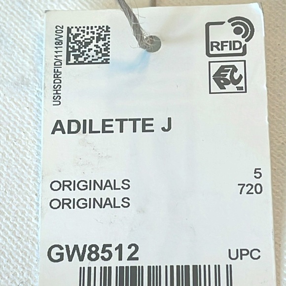 NWT ADIDAS ADILETTE J ORIGINALS GW8512 WONENS SZ 5 - Picture 6 of 7